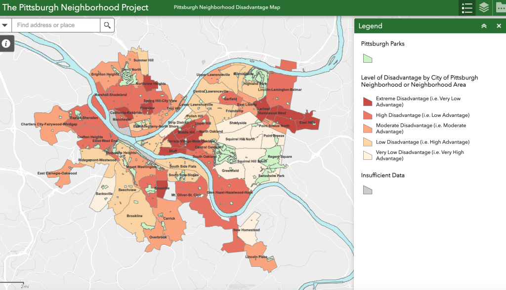 The Pittsburgh Neighborhood Disadvantage Map: